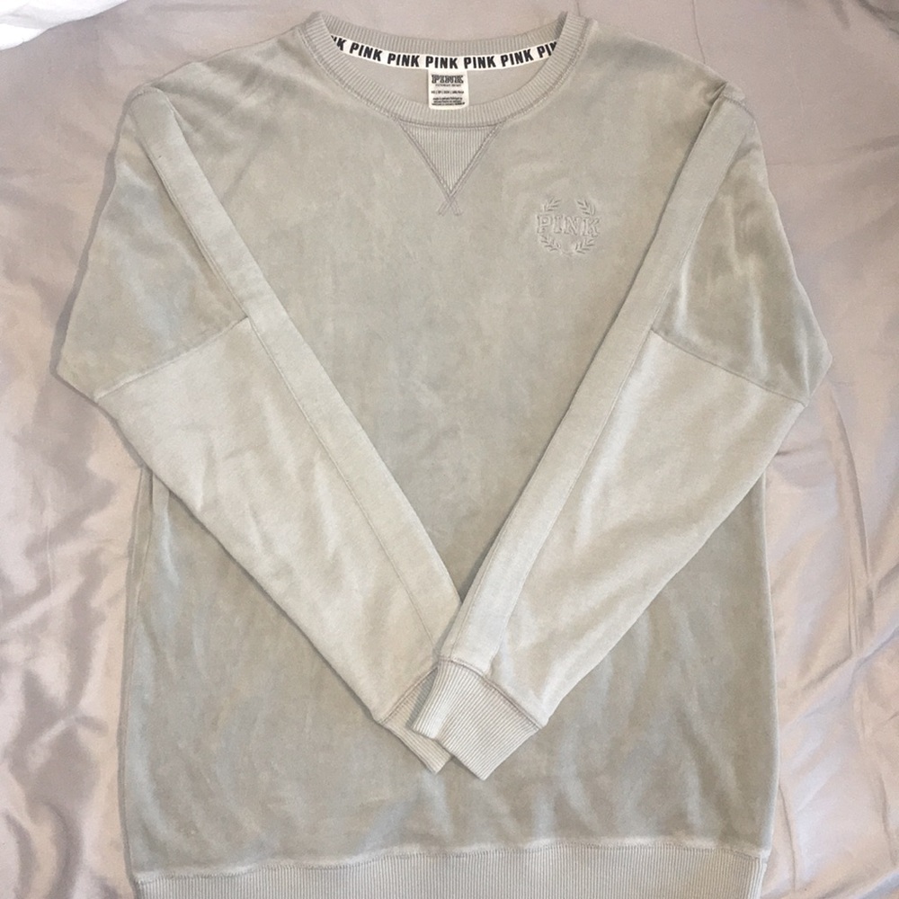 Pink light gray sweater